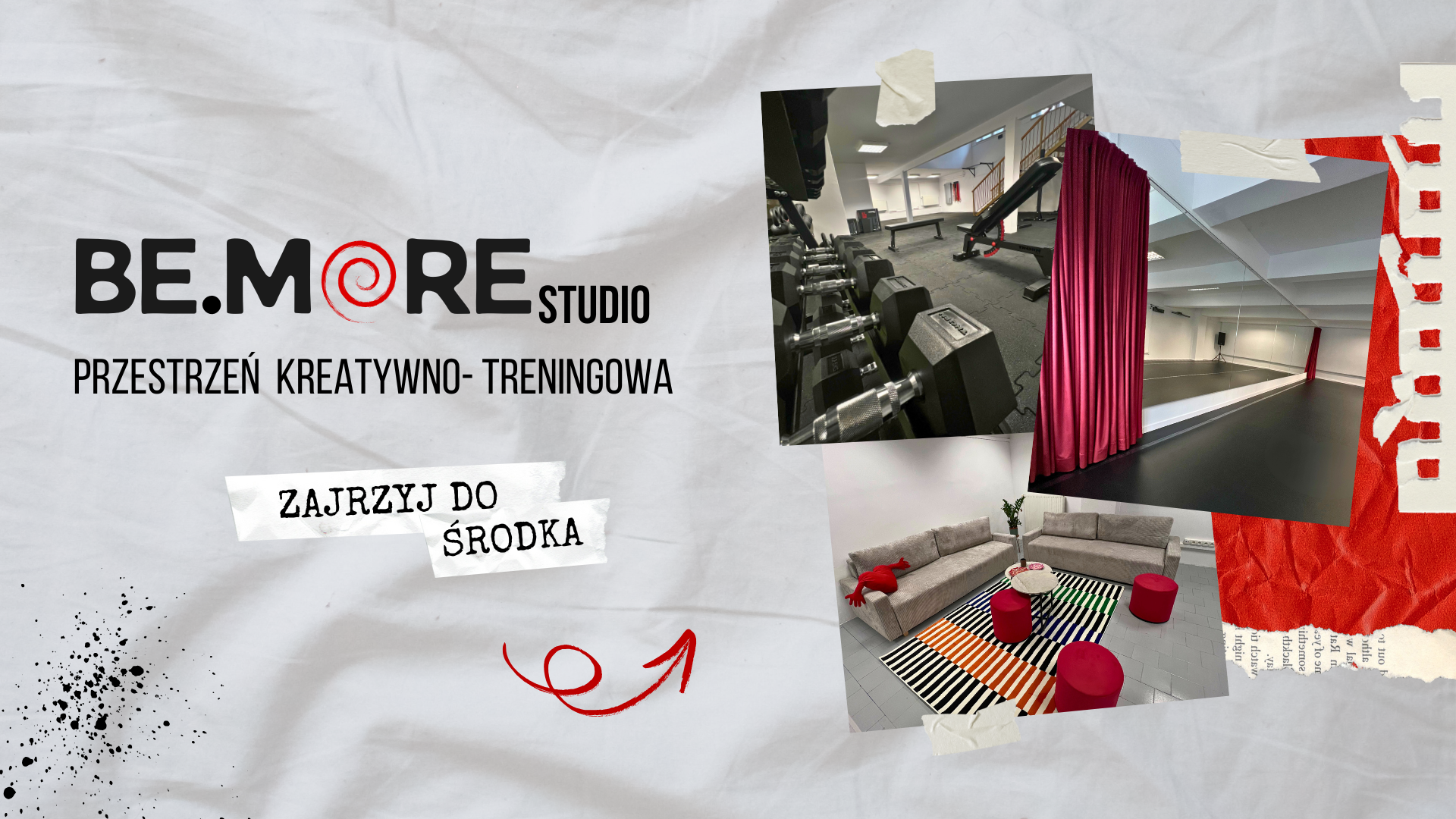 baner główny z mozaiką zdjeć z BE.MORE Studio
